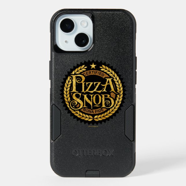 Pizza Snob - funny pizza lover iPhone 15 Case (Back)
