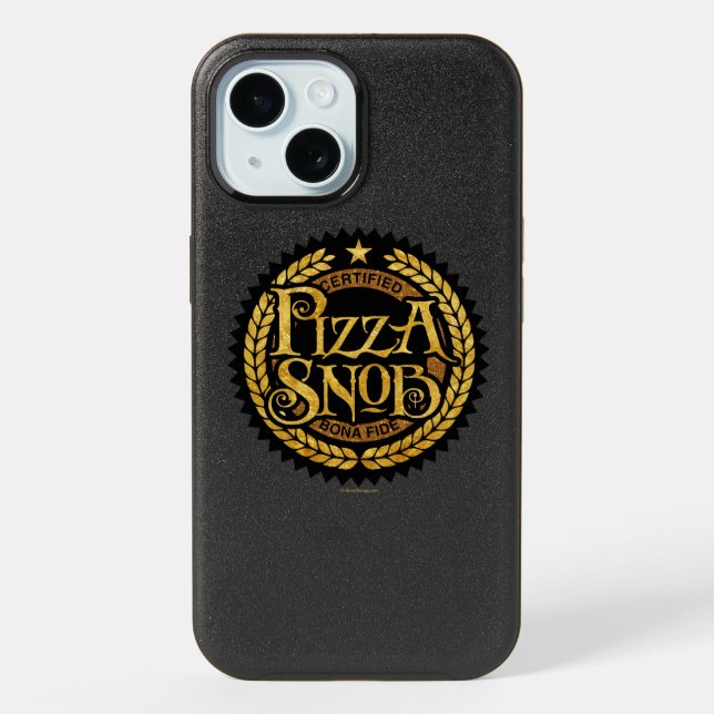 Pizza Snob - funny pizza lover iPhone 15 Case (Back)