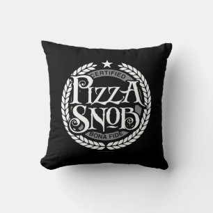 Pizza Snob - funny pizza lover Throw Pillow