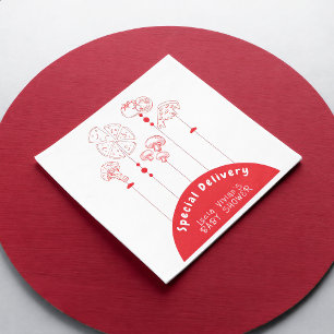 Pizza Special Delivery Baby Shower Napkins