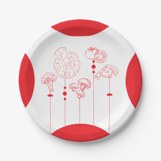 Pizza Special Delivery Baby Shower Paper Plates (Front)