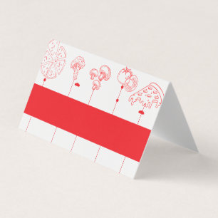 Pizza Special Delivery Blank Place Card