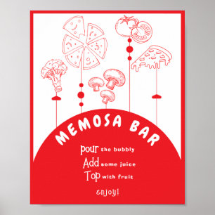 Pizza Special Delivery Memosa Bar Sign