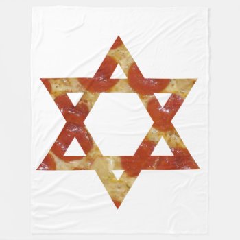 Pizza Star Of David Blanket by funnychristmas at Zazzle
