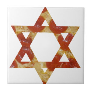 pizza star of david ceramic tile