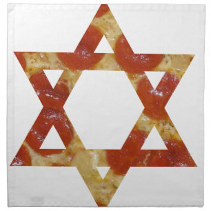 pizza star of david cloth napkin