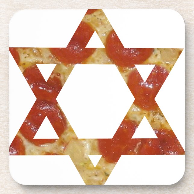 pizza star of David Drink Coaster (Front)