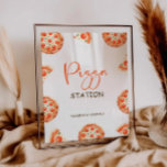 Pizza Station Sign, Pizza 1st Birthday Party Sign<br><div class="desc">The "Pizza Station Sign" for your child's 1st birthday party is a fantastic addition to your celebration! It adds a playful touch to your pizza-themed event, guiding guests to the delicious pizza station. With its colorful design and pizza graphics, it sets the tone for a fun and memorable party. Guests...</div>