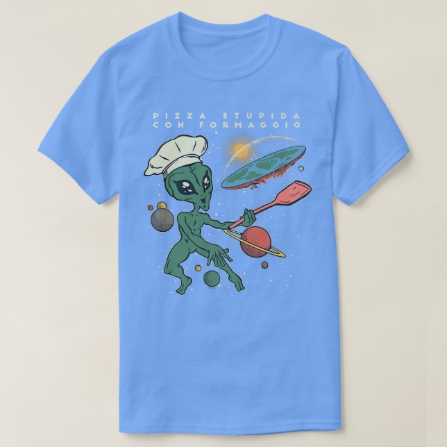 Pizza stupida con formaggio  T-Shirt (Design Front)