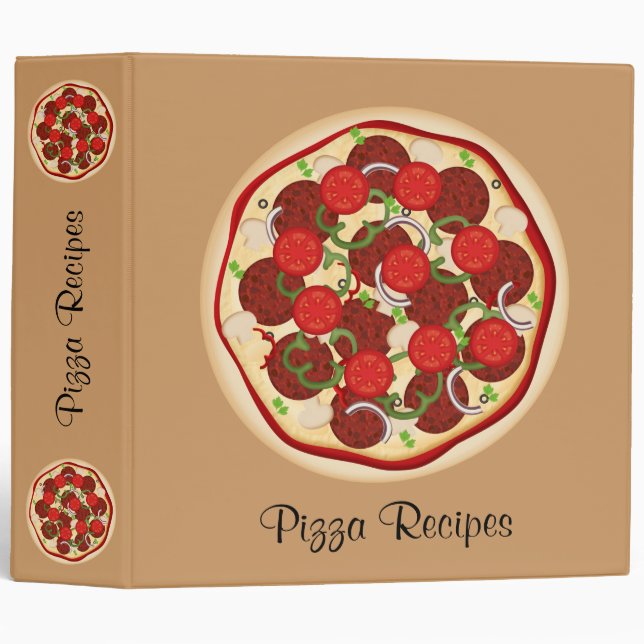 Pizza Supreme 3 Ring Binder (Front/Spine)