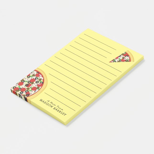 Pizza Supreme Combo Cute Kids Food Post-it Notes (Angled)