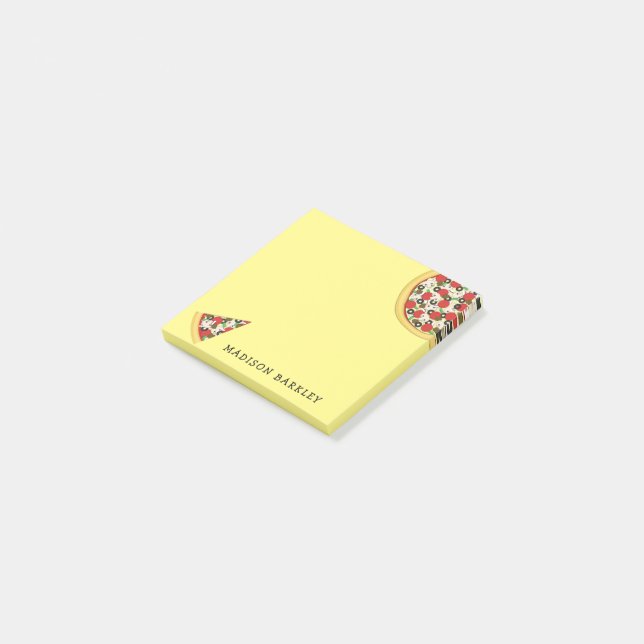 Pizza Supreme Combo Cute Kids Food Post-it Notes (Angled)