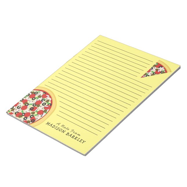 Pizza Supreme Combo Cute Kids Stationary Notepad (Angled)