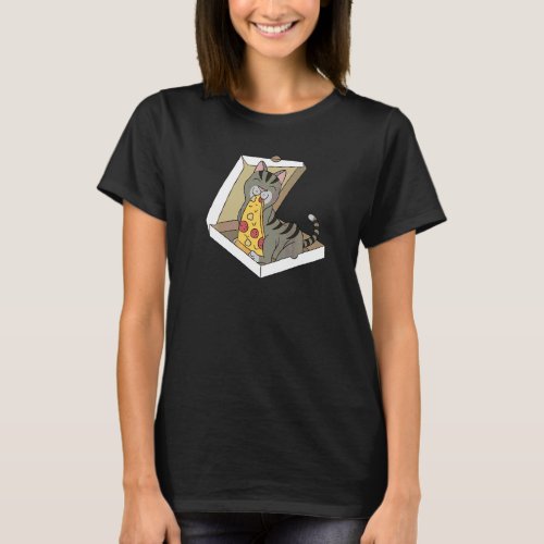 Pizza Tabby Cat Pet   T-Shirt