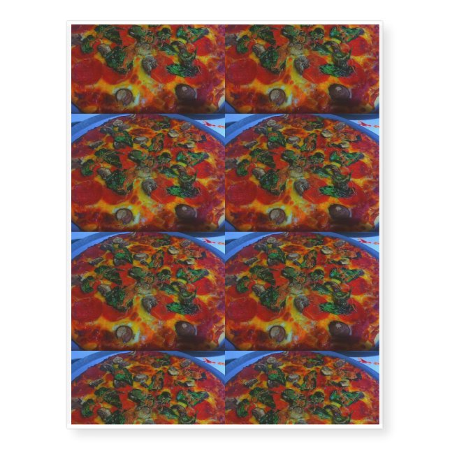 Pizza Temporary Tattoos (Front)