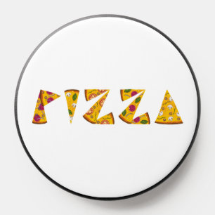 Pizza Text made out of Slices PopSocket