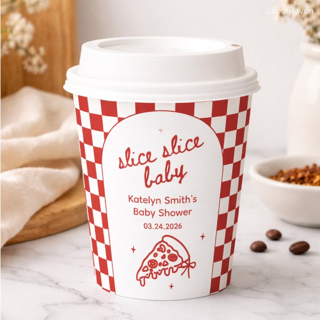 Pizza Theme Baby Shower Paper Cups (Creator Uploaded)