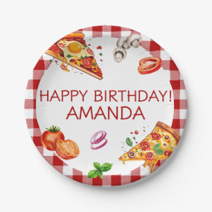 Pizza Theme Birthday  Paper Plates