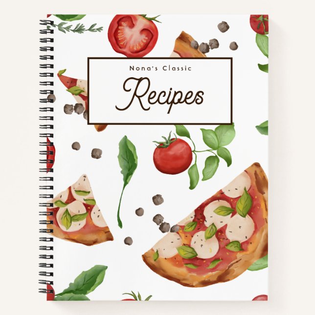 Pizza Theme Recipe Book (Front)