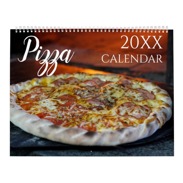 Pizza Themed 2026 Wall Calendar Gift Pizzeria (Cover)
