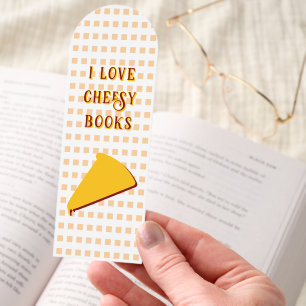 Pizza themed Funny I Love Cheesy Books Bookmark