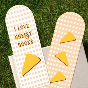 Pizza themed Funny I Love Cheesy Books Bookmark