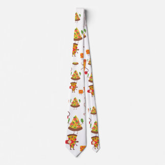 Pizza themed neck tie