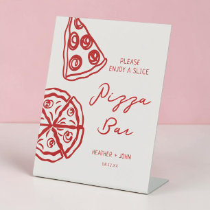 Pizza Themed That's Amore Pizza Bar Pedestal Sign