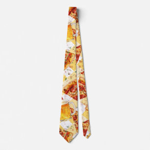 Pizza time Beer time Neck Tie