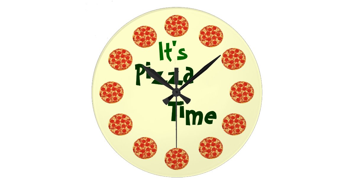 Pizza Time Clock Zazzle