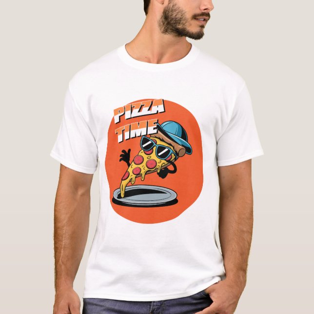 Pizza Time Pizza Lover  T-Shirt (Front)