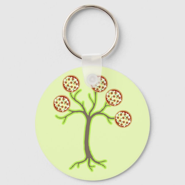 pizza tree keychain (Front)