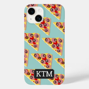 Pizza Triangles Fun Food Pattern add your initials Case-Mate iPhone 14 Case