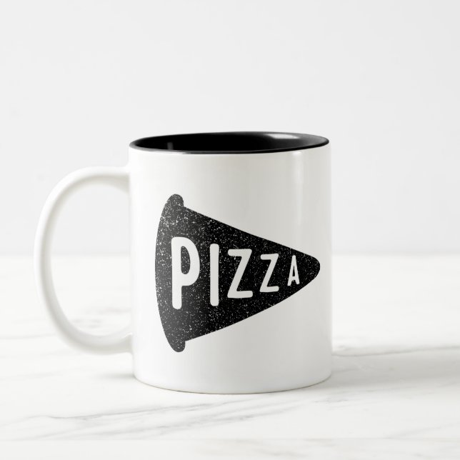 Pizza Two-Tone Coffee Mug (Left)