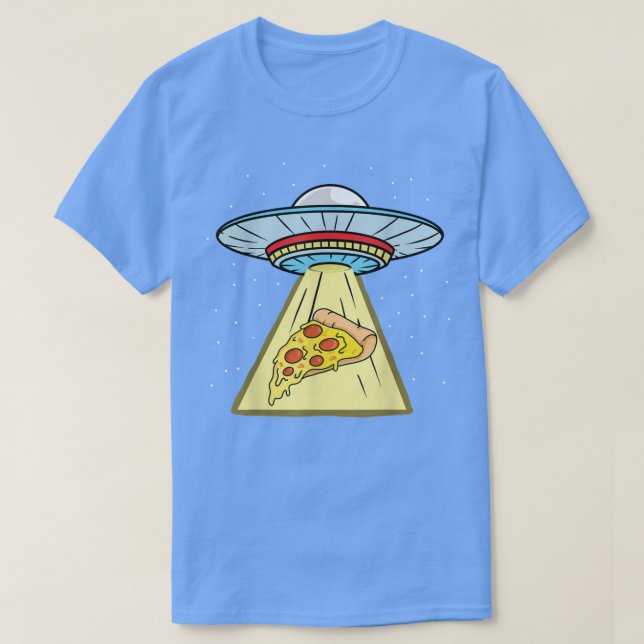 Pizza Ufo Abduction Pizza Lover T-Shirt (Design Front)