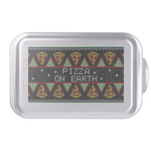 Pizza Ugly Christmas Sweater Cake Pan