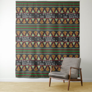 Pizza Ugly Christmas Sweater Photo Backdrop