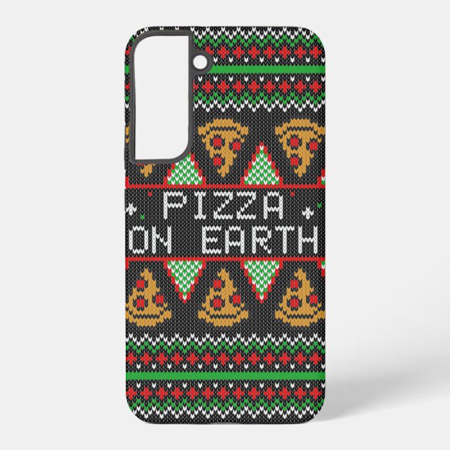 Pizza Ugly Christmas Sweater Samsung Galaxy Case (Back)