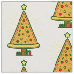 pizza ugly christmas tree fabric