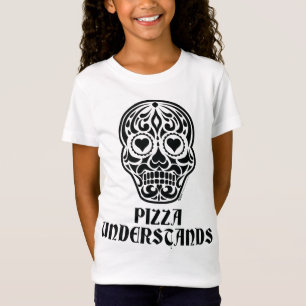 Pizza Understands Sugar Heart Skull Anti Valentine T-Shirt