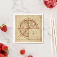 Pizza Vintage Blueprint