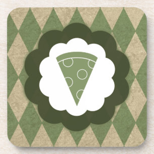 pizza vintage drink coaster