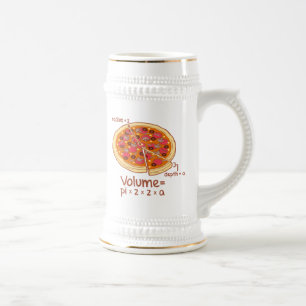 Pizza Volume Mathematical Formula = Pi*z*z*a Beer Stein