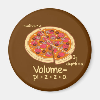 Pizza Volume Mathematical Formula = Pi*z*z*a Magnet