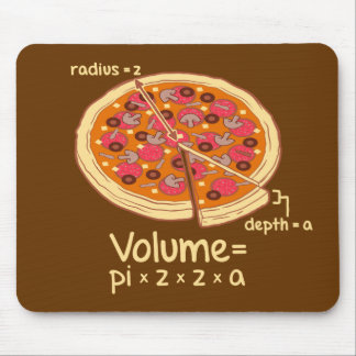 Pizza Volume Mathematical Formula = Pi*z*z*a Mouse Pad