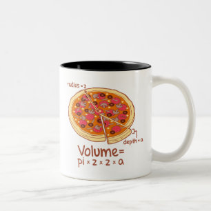 Pizza Volume Mathematical Formula = Pi*z*z*a Two-Tone Coffee Mug