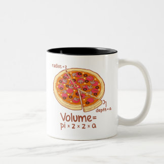 Pizza Volume Mathematical Formula = Pi*z*z*a Two-Tone Coffee Mug