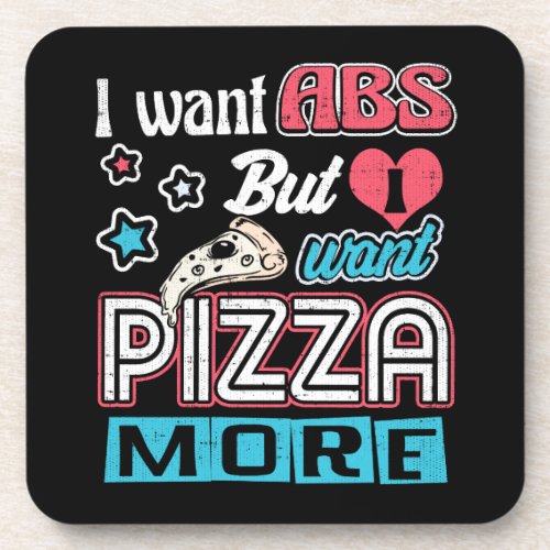 Pizza vs Abs _ Bulking Diet _ Funny Carbs Novelty Beverage Coaster
