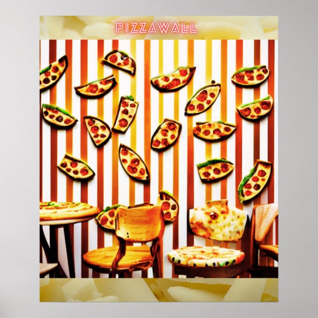 Pizza Wall Fantasy Pizzeria Poster  (Front)