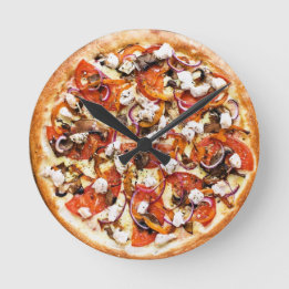 PIZZA WALL HANGING CLOCK pizza Wall clock